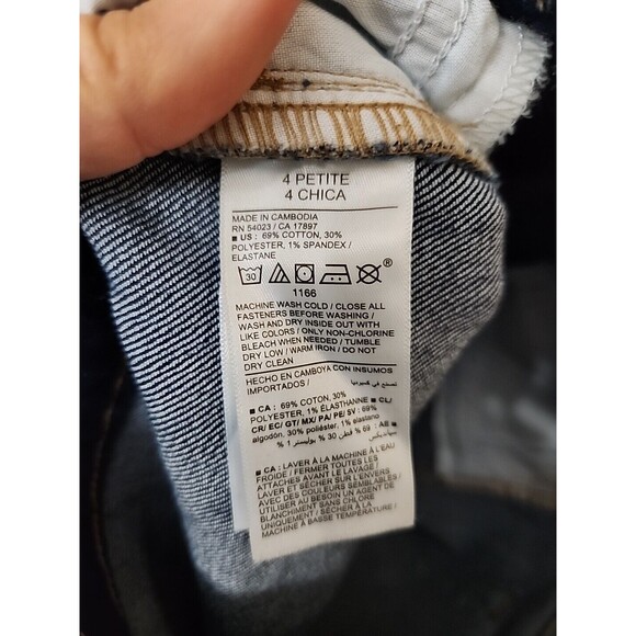 Old Navy Wow Straight Ankle Jeans Womens 4 Petite Dark Wash Stretch NEW - Picture 10 of 11